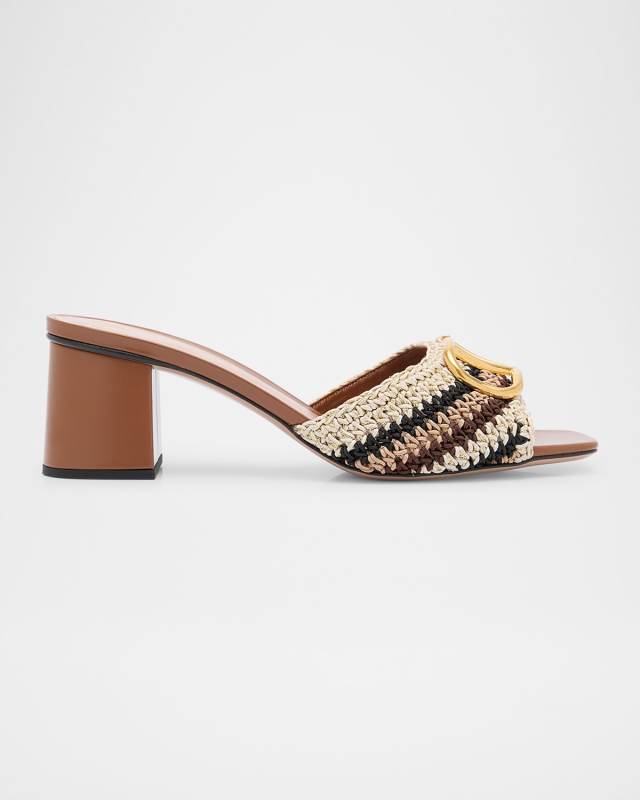 VLogo Crochet Slide Sandals
